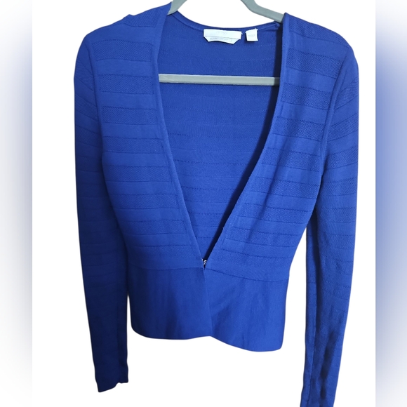 Boss Royal Blue V-Neck Sweater - Picture 1 of 5